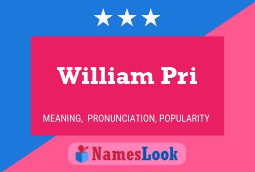 Poster del nome William Pri