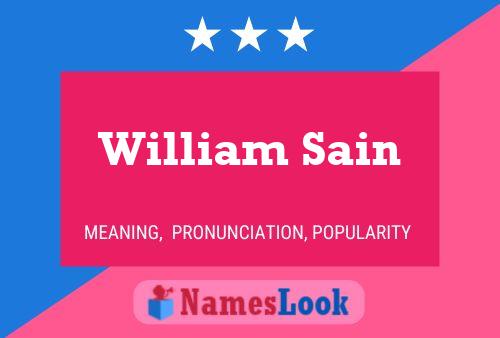 Poster del nome William Sain