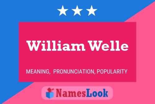 Poster del nome William Welle