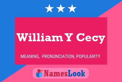 Poster del nome William Y Cecy