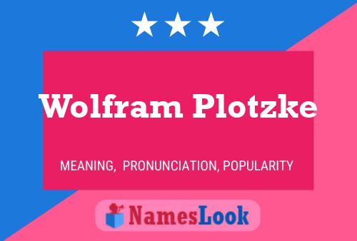 Poster del nome Wolfram Plotzke