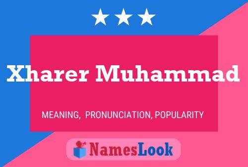 Poster del nome Xharer Muhammad