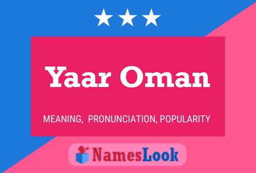 Poster del nome Yaar Oman