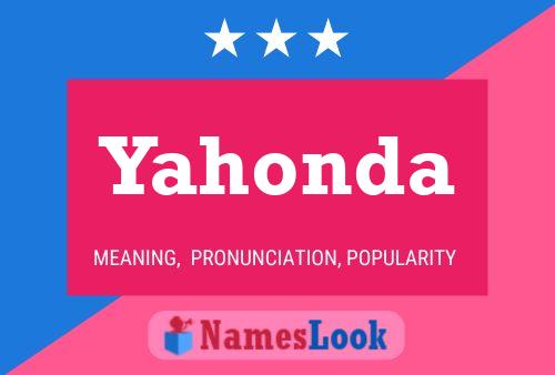 Poster del nome Yahonda