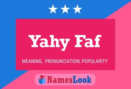 Poster del nome Yahy Faf