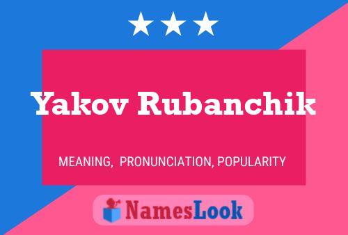 Poster del nome Yakov Rubanchik