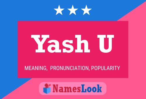 Poster del nome Yash U