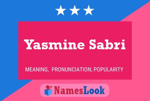 Poster del nome Yasmine Sabri