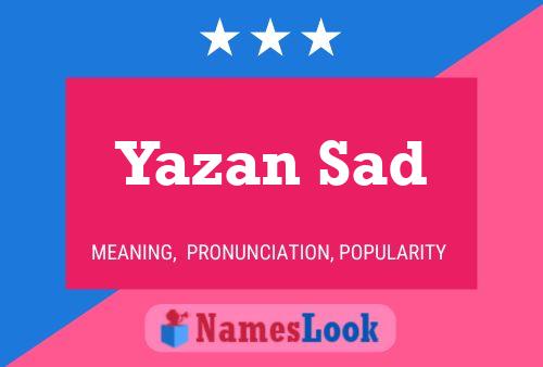 Poster del nome Yazan Sad