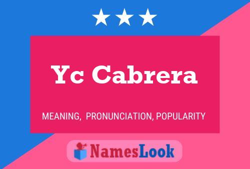 Poster del nome Yc Cabrera