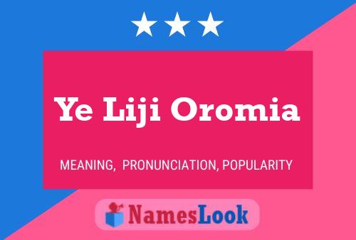 Poster del nome Ye Liji Oromia