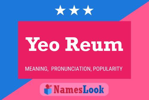 Poster del nome Yeo Reum