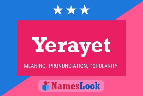 Poster del nome Yerayet