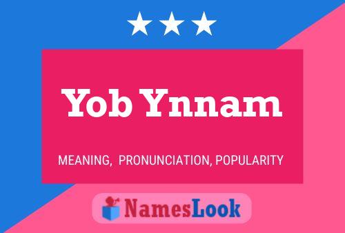 Poster del nome Yob Ynnam