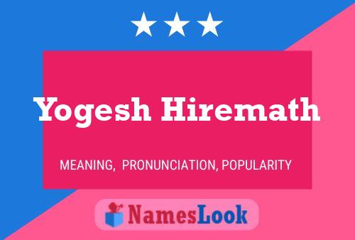 Poster del nome Yogesh Hiremath