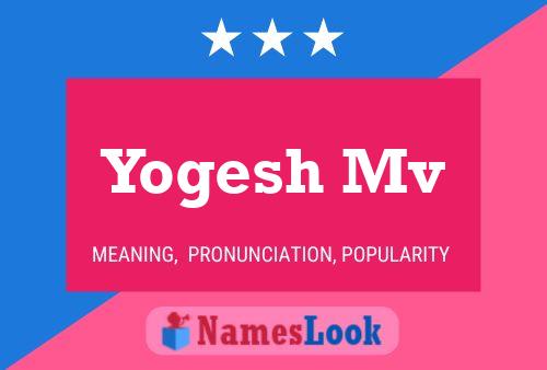 Poster del nome Yogesh Mv