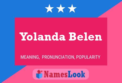 Poster del nome Yolanda Belen