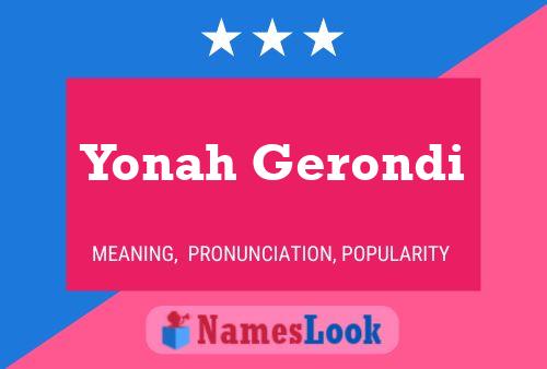 Poster del nome Yonah Gerondi