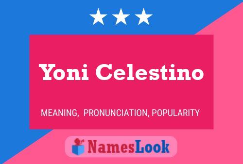 Poster del nome Yoni Celestino