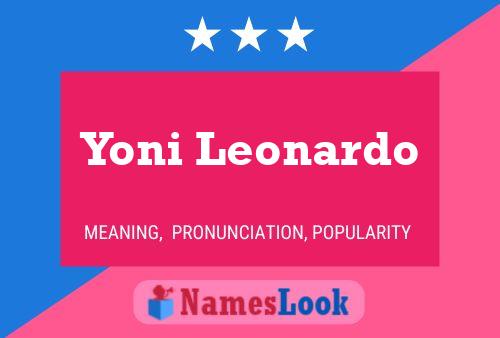 Poster del nome Yoni Leonardo