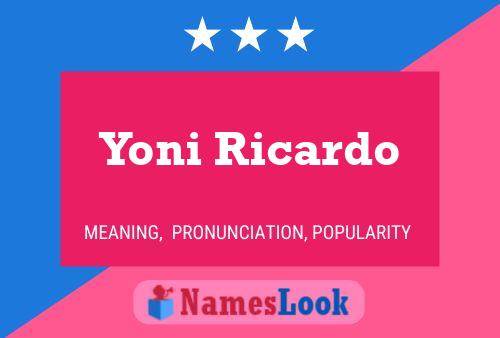 Poster del nome Yoni Ricardo