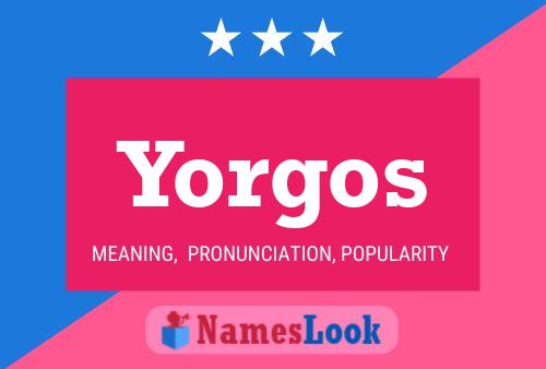 Poster del nome Yorgos