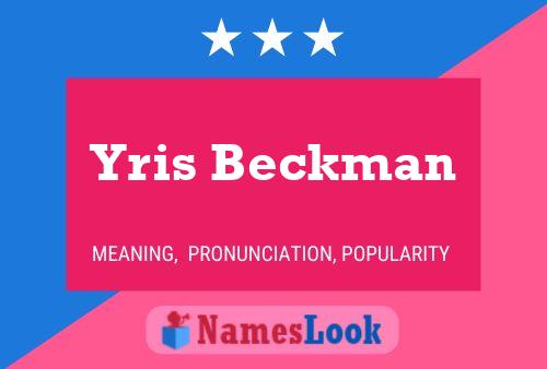 Poster del nome Yris Beckman