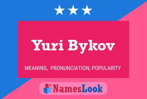 Poster del nome Yuri Bykov