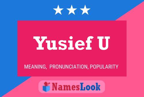 Poster del nome Yusief U