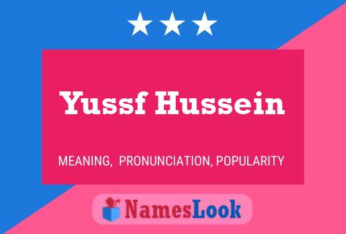 Poster del nome Yussf Hussein