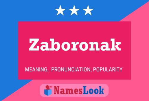 Poster del nome Zaboronak