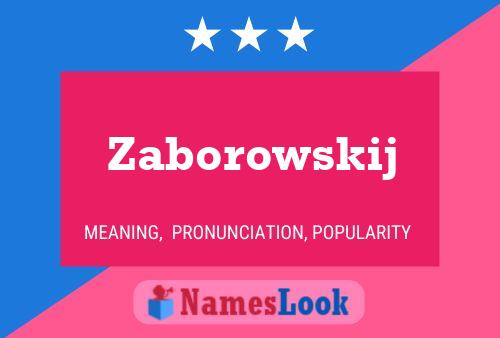 Poster del nome Zaborowskij