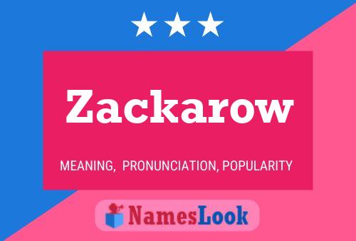 Poster del nome Zackarow