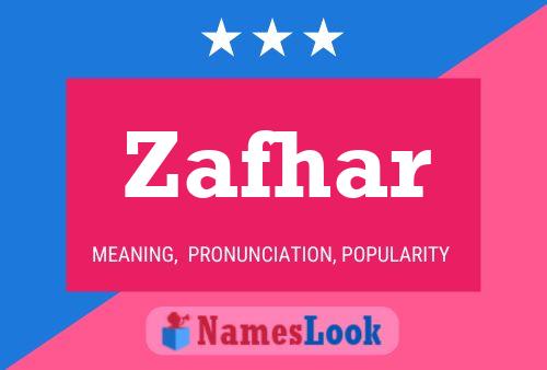 Poster del nome Zafhar