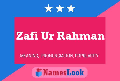 Poster del nome Zafi Ur Rahman