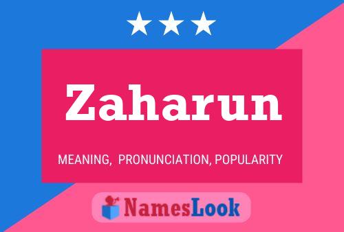 Poster del nome Zaharun