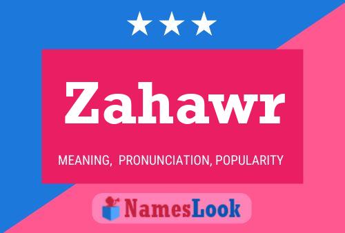 Poster del nome Zahawr