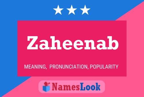 Poster del nome Zaheenab