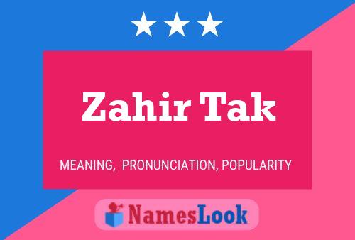 Poster del nome Zahir Tak