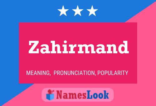 Poster del nome Zahirmand