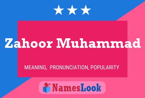 Poster del nome Zahoor Muhammad