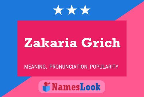 Poster del nome Zakaria Grich