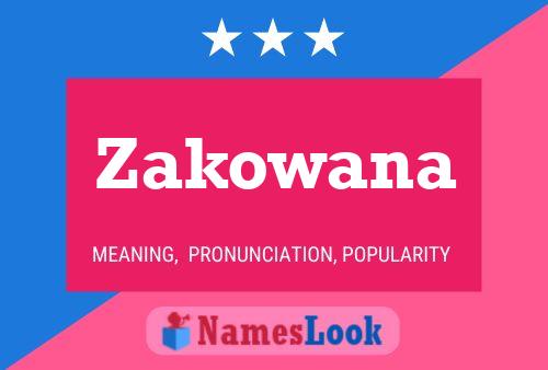 Poster del nome Zakowana