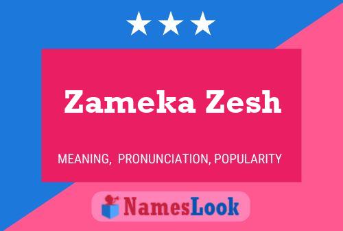 Poster del nome Zameka Zesh