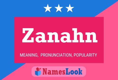 Poster del nome Zanahn