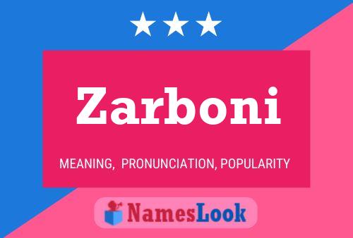 Poster del nome Zarboni