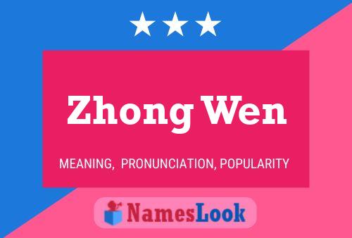 Poster del nome Zhong Wen