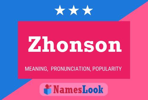 Poster del nome Zhonson